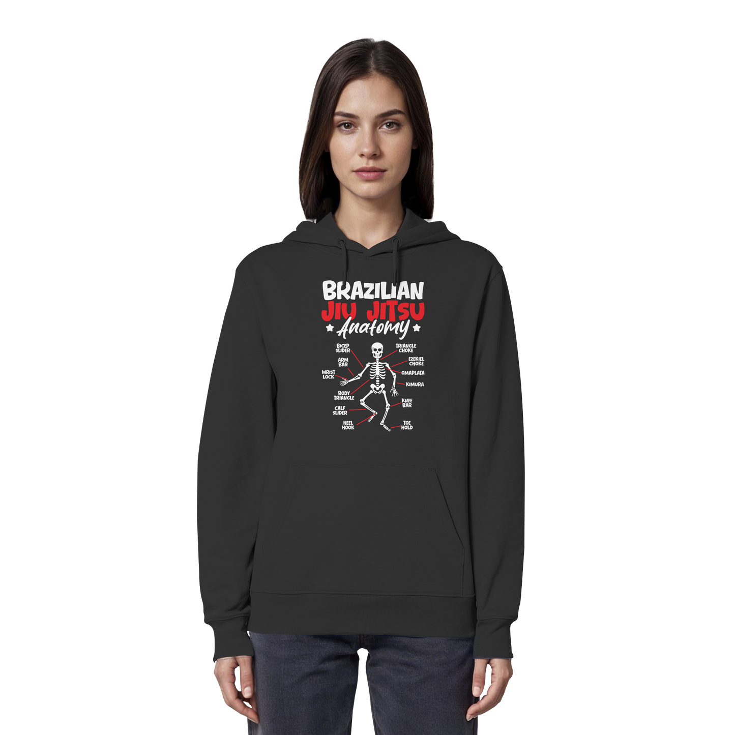 Brazilian Jiu-Jitsu Anatomy - Organic Hoodie