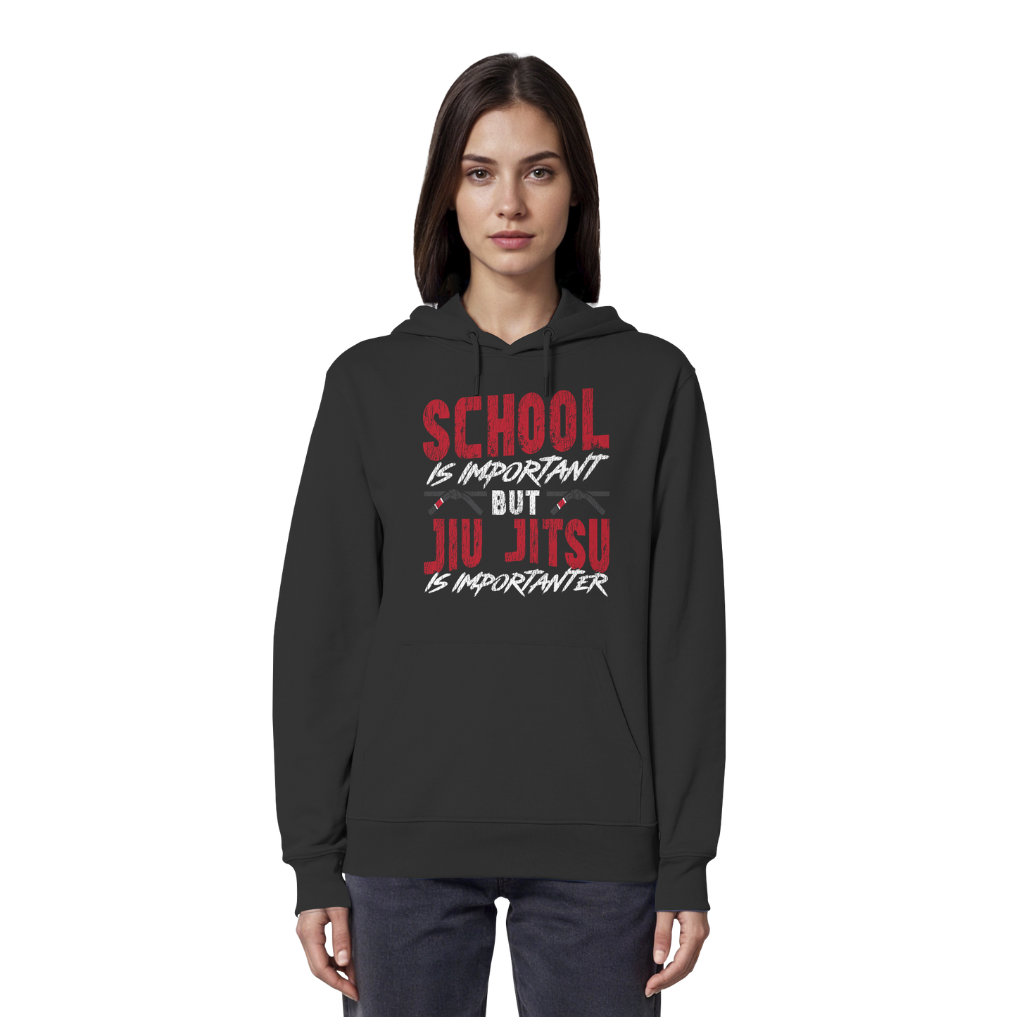 School is Important – But Jiu Jitsu is Importanter - Organic Hoodie