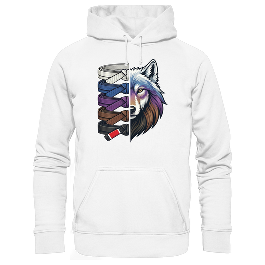 BJJ Wolf Belt Stack - Organic Hoodie