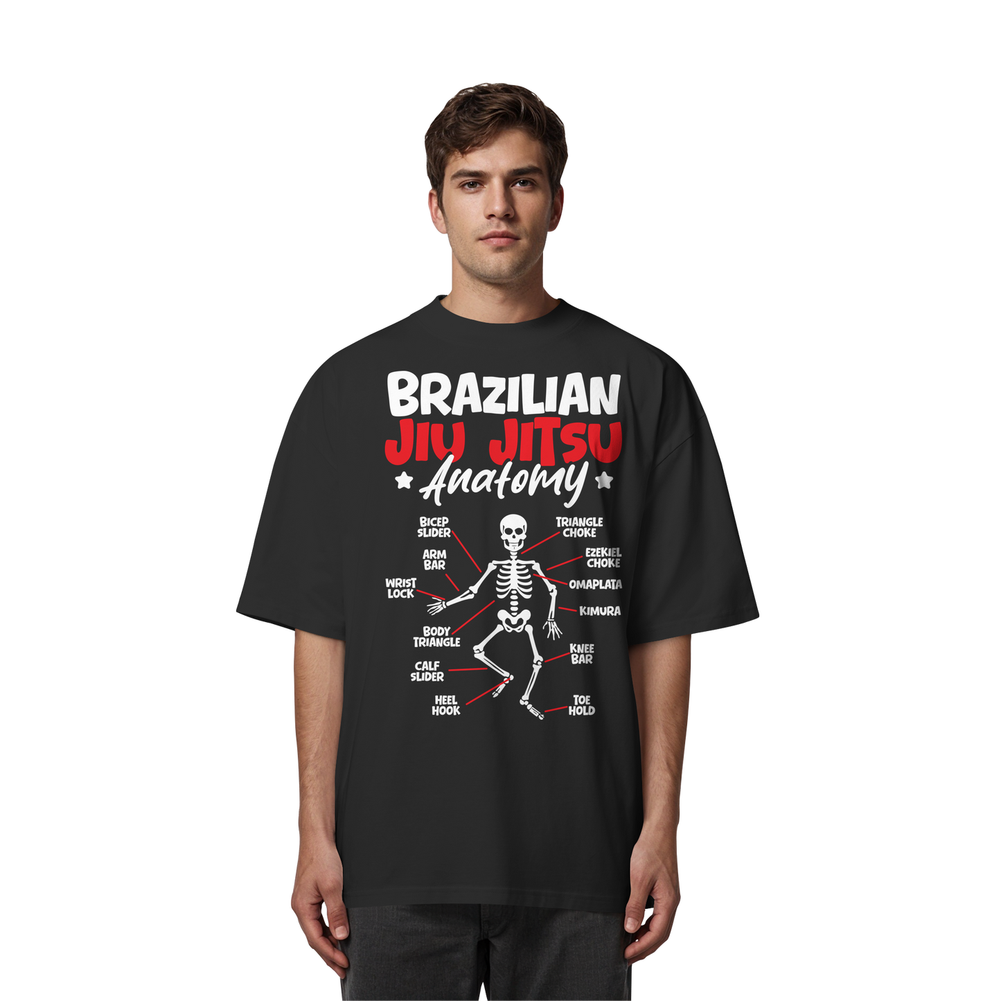 Brazilian Jiu-Jitsu Anatomy - Organic Oversize Shirt