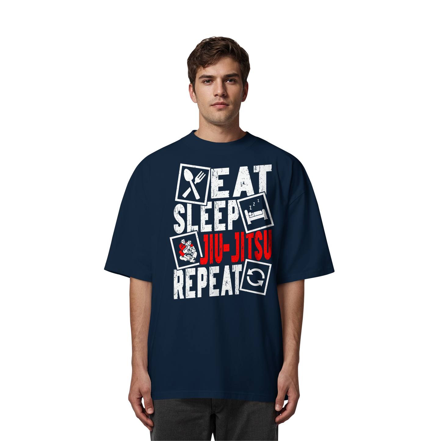 Eat Sleep Jiu-Jitsu Repeat - Organic Oversize Shirt