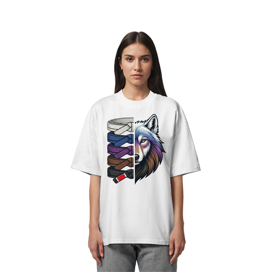 BJJ Wolf Belt Stack - Organic Oversize Shirt