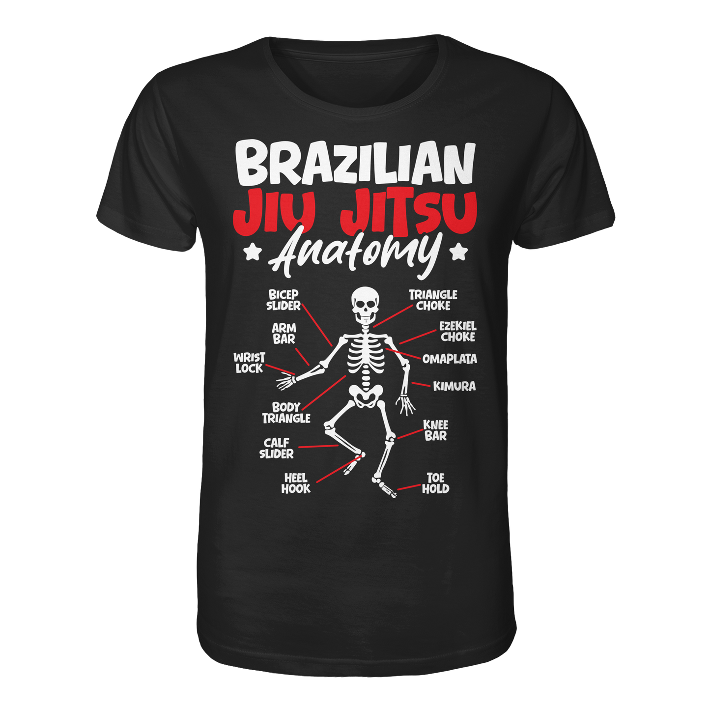 Brazilian Jiu-Jitsu Anatomy - Organic Shirt