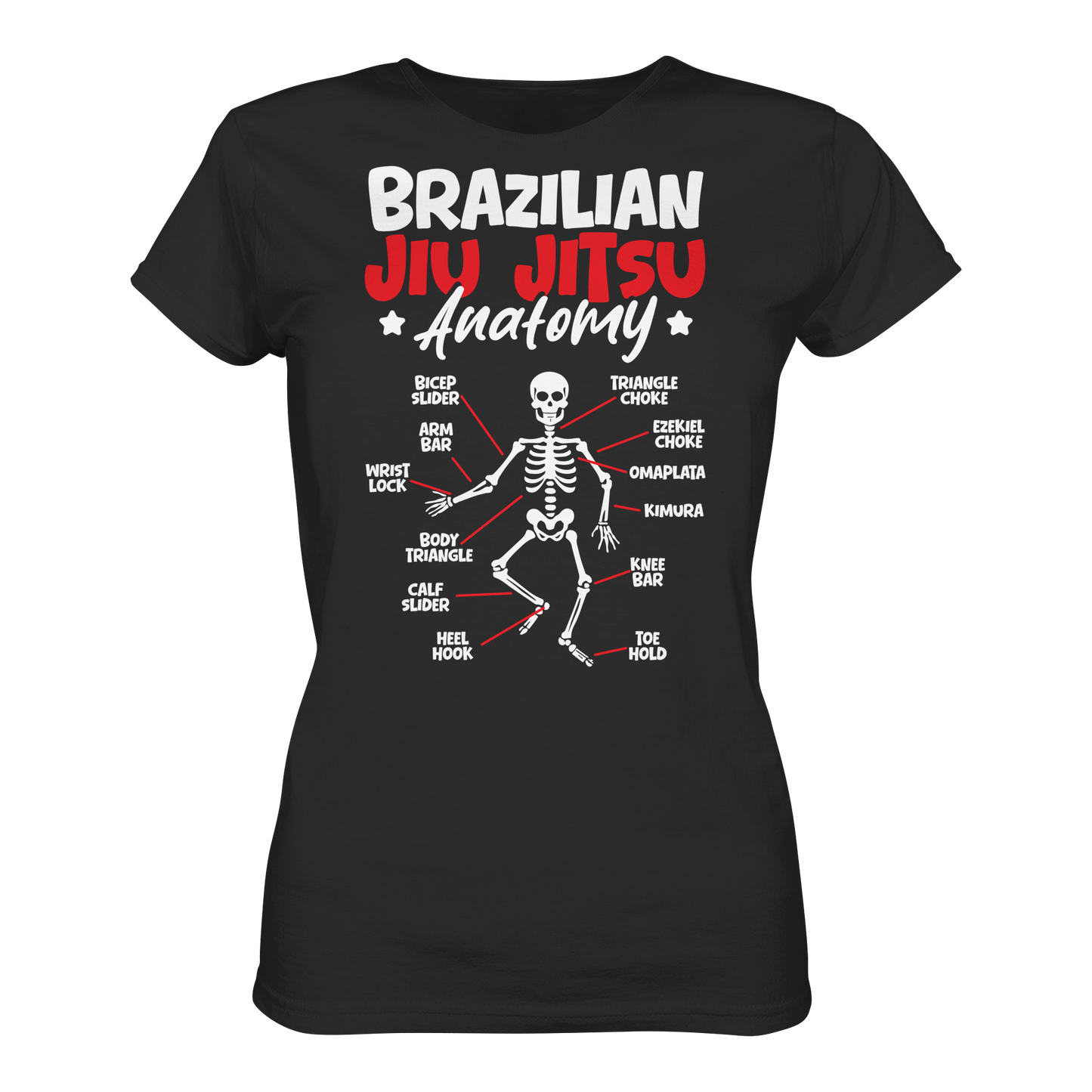 Brazilian Jiu-Jitsu Anatomy - Ladies Organic Shirt