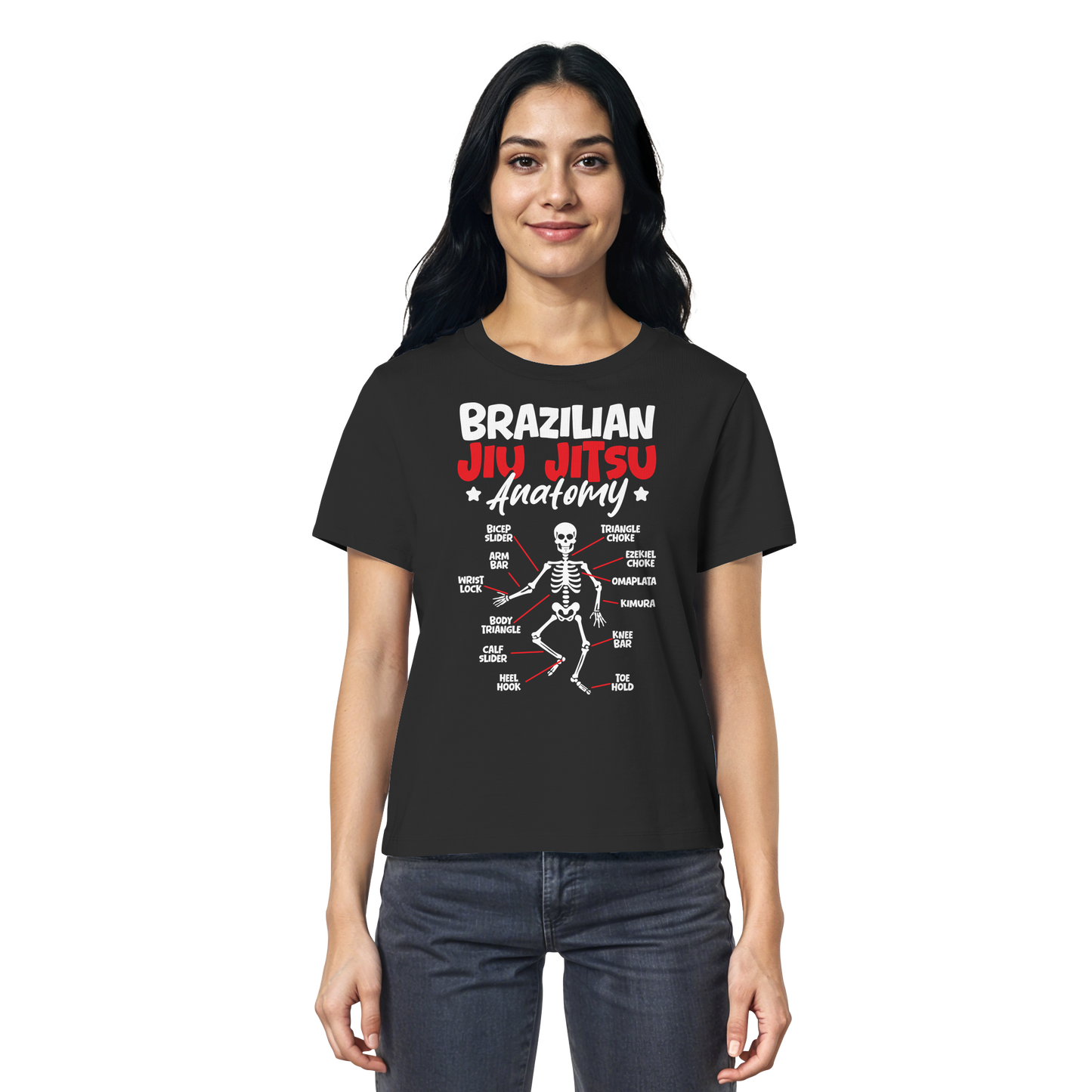 Brazilian Jiu-Jitsu Anatomy - Ladies Organic Shirt