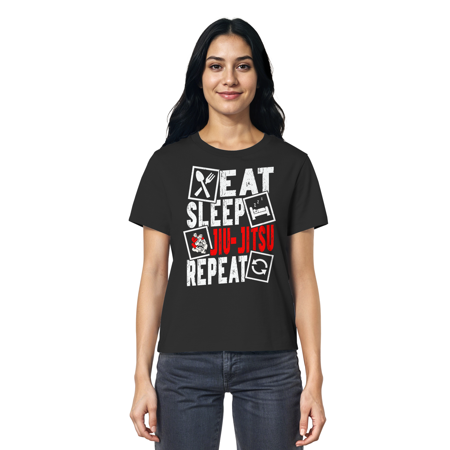 Eat Sleep Jiu-Jitsu Repeat - Ladies Organic Shirt