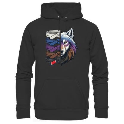 BJJ Wolf Belt Stack  - Organic Hoodie