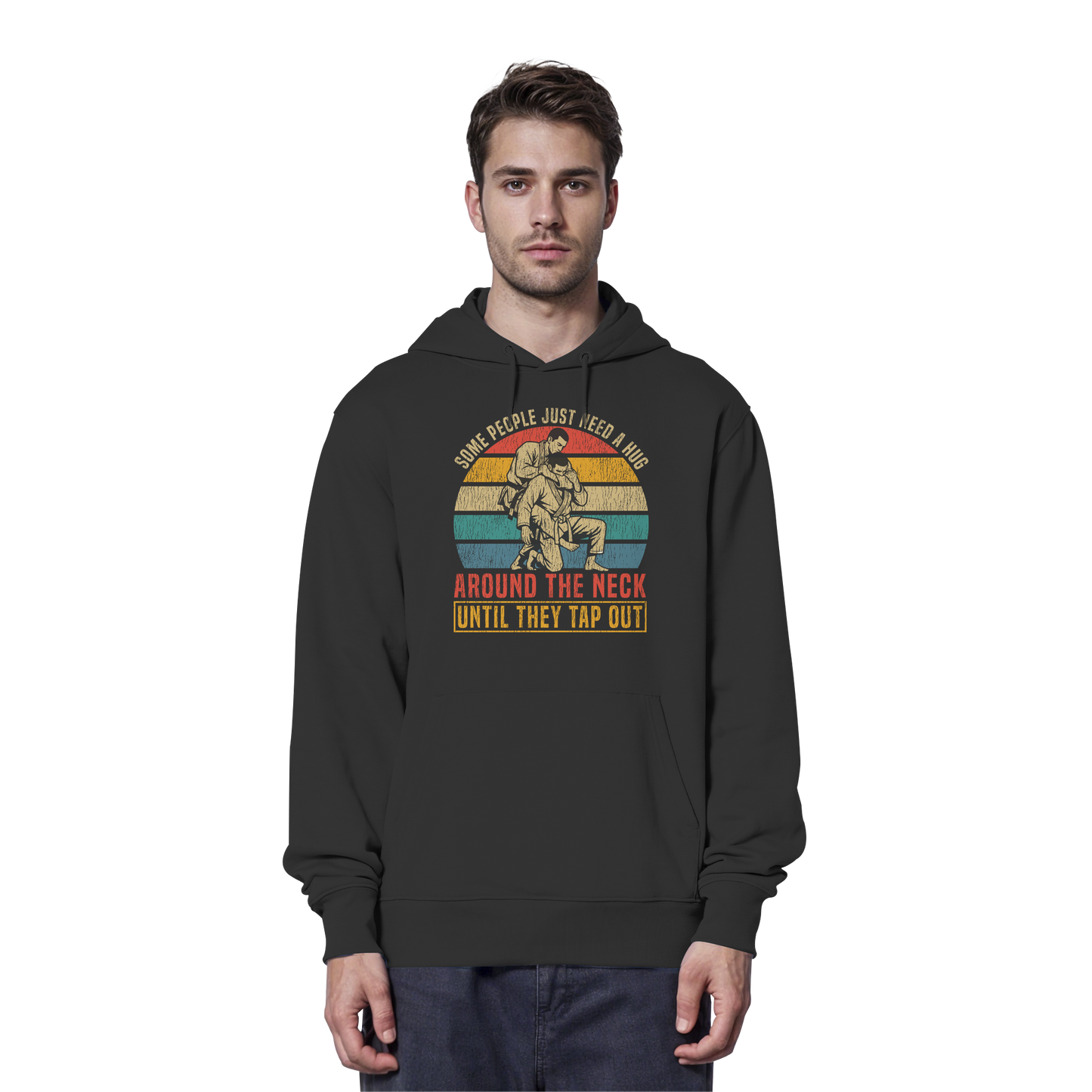 Some People Just Need a Hug – Retro - Organic Hoodie