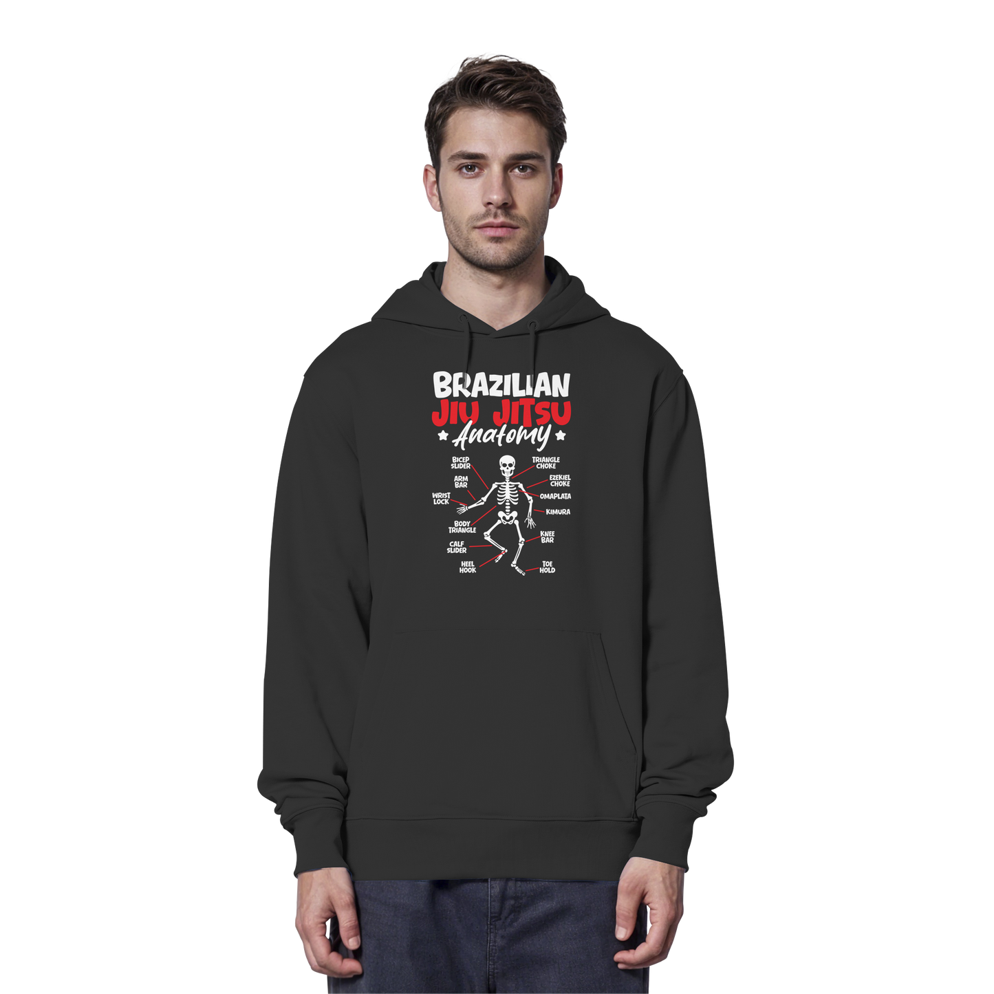 Brazilian Jiu-Jitsu Anatomy - Organic Hoodie