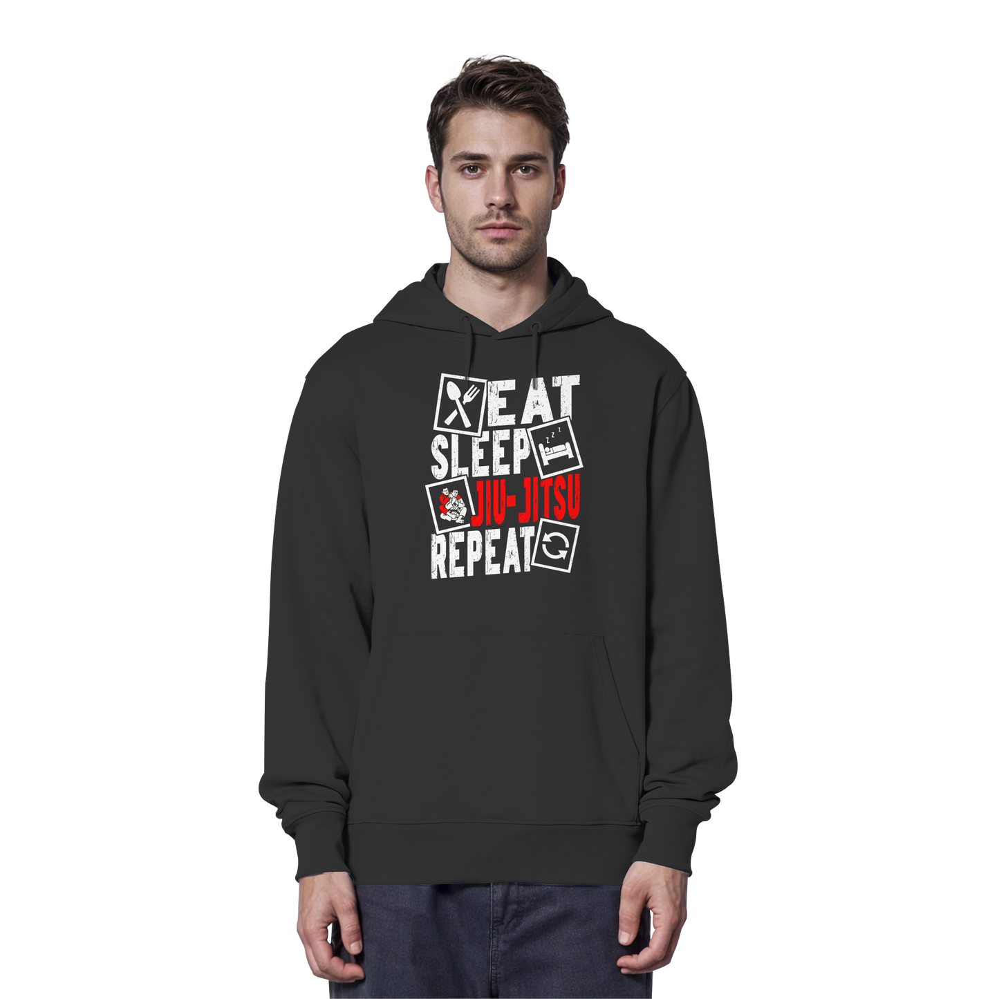 Eat Sleep Jiu-Jitsu Repeat - Organic Hoodie