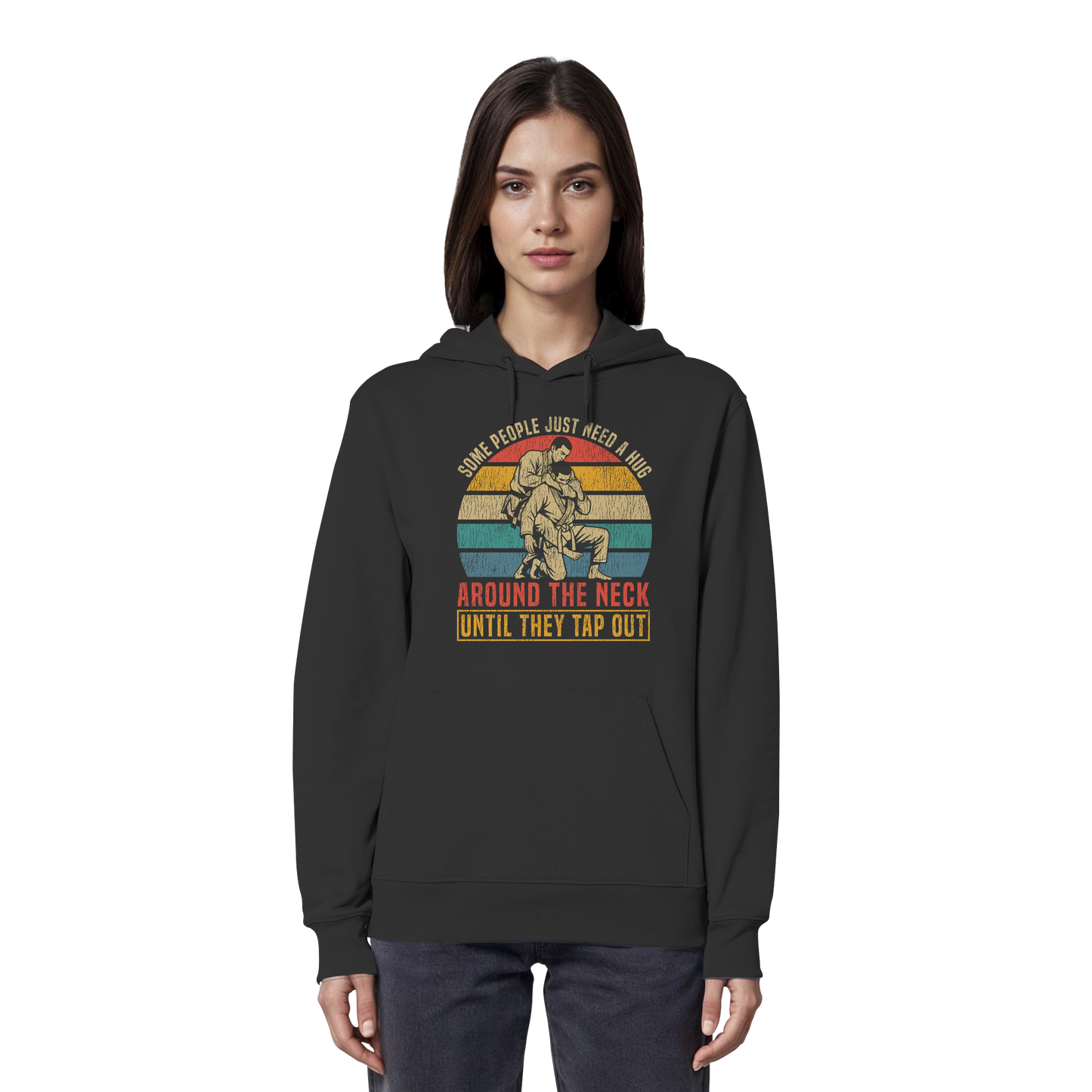 Some People Just Need a Hug – Retro - Organic Hoodie
