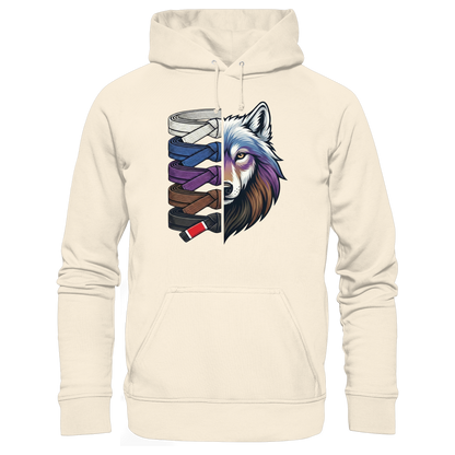 BJJ Wolf Belt Stack  - Organic Hoodie