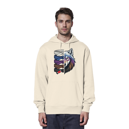 BJJ Wolf Belt Stack  - Organic Hoodie