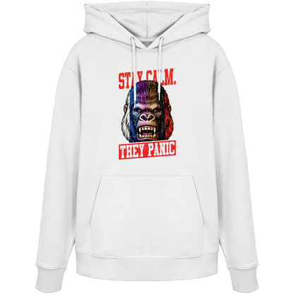 STAY CALM - THEY PANIC - GORILLA - Organic Hoodie