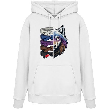 BJJ Wolf Belt Stack  - Organic Hoodie