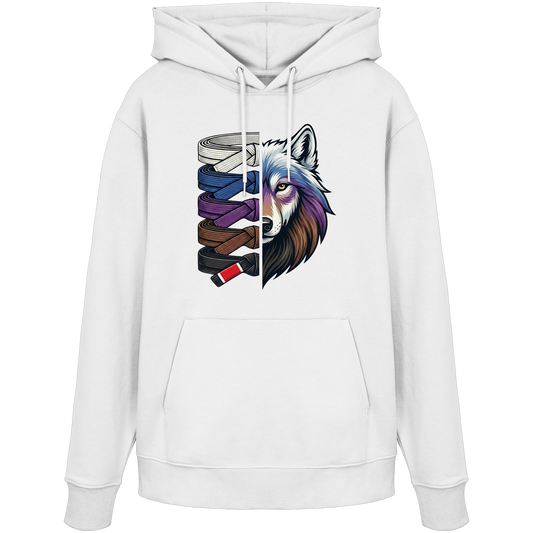 BJJ Wolf Belt Stack  - Organic Hoodie