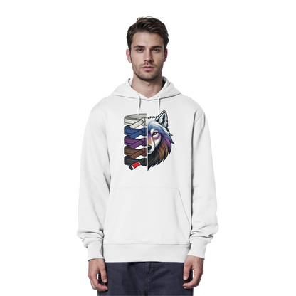 BJJ Wolf Belt Stack  - Organic Hoodie