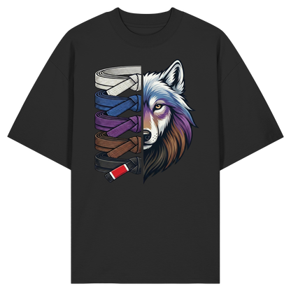 BJJ Wolf Belt Stack  - Organic Oversize Shirt