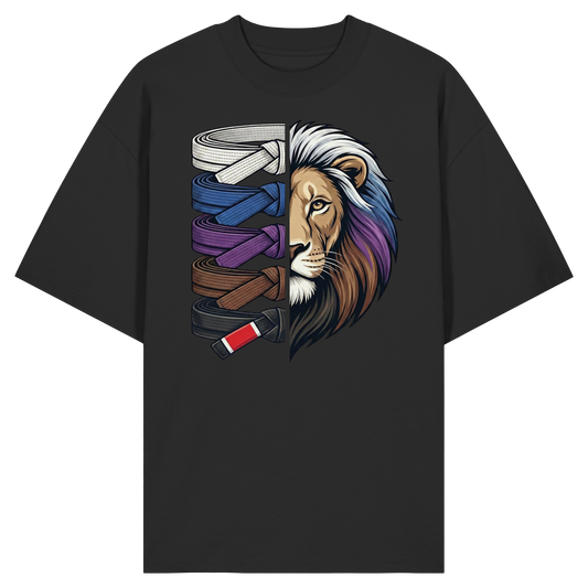BJJ Lion Belt Stack - Organic Oversize Shirt
