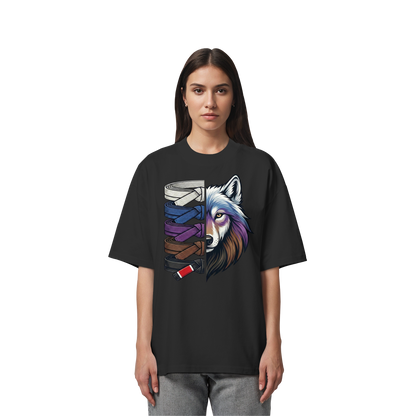 BJJ Wolf Belt Stack  - Organic Oversize Shirt