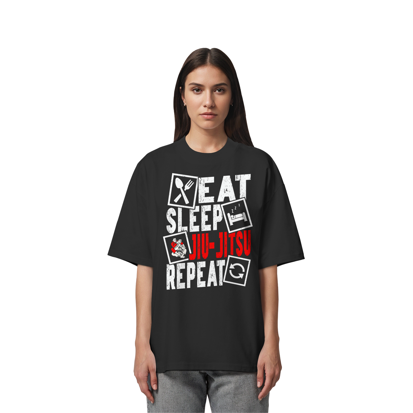 Eat Sleep Jiu-Jitsu Repeat - Organic Oversize Shirt