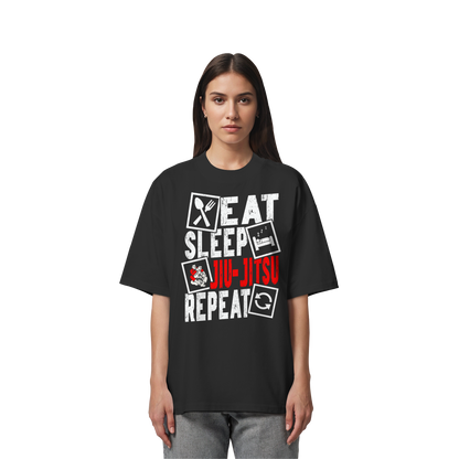 Eat Sleep Jiu-Jitsu Repeat - Organic Oversize Shirt