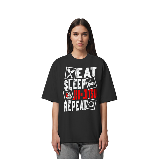 Eat Sleep Jiu-Jitsu Repeat - Organic Oversize Shirt