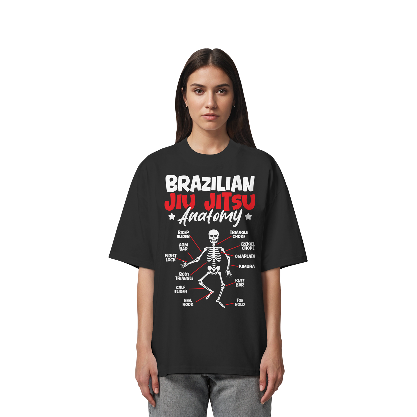 Brazilian Jiu-Jitsu Anatomy - Organic Oversize Shirt