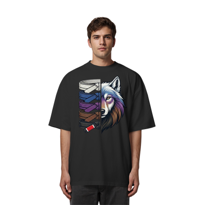BJJ Wolf Belt Stack  - Organic Oversize Shirt
