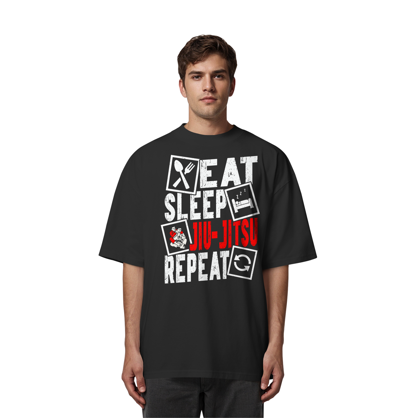 Eat Sleep Jiu-Jitsu Repeat - Organic Oversize Shirt