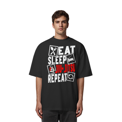 Eat Sleep Jiu-Jitsu Repeat - Organic Oversize Shirt