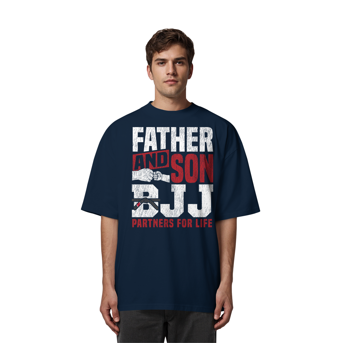 Father and Son BJJ – Partners for Life - Organic Oversize Shirt