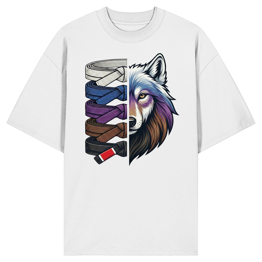 BJJ Wolf Belt Stack  - Organic Oversize Shirt
