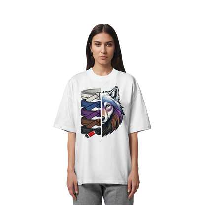 BJJ Wolf Belt Stack  - Organic Oversize Shirt