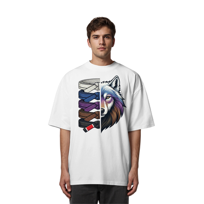 BJJ Wolf Belt Stack  - Organic Oversize Shirt