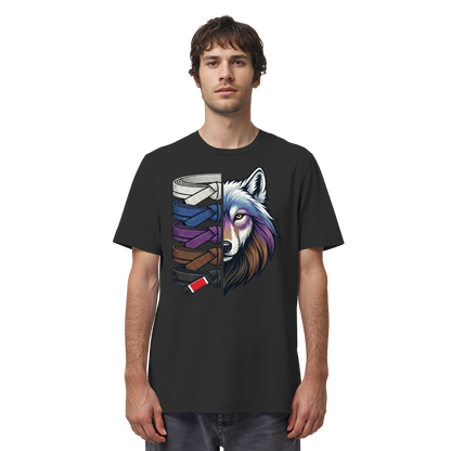 BJJ Wolf Belt Stack  - Organic Shirt