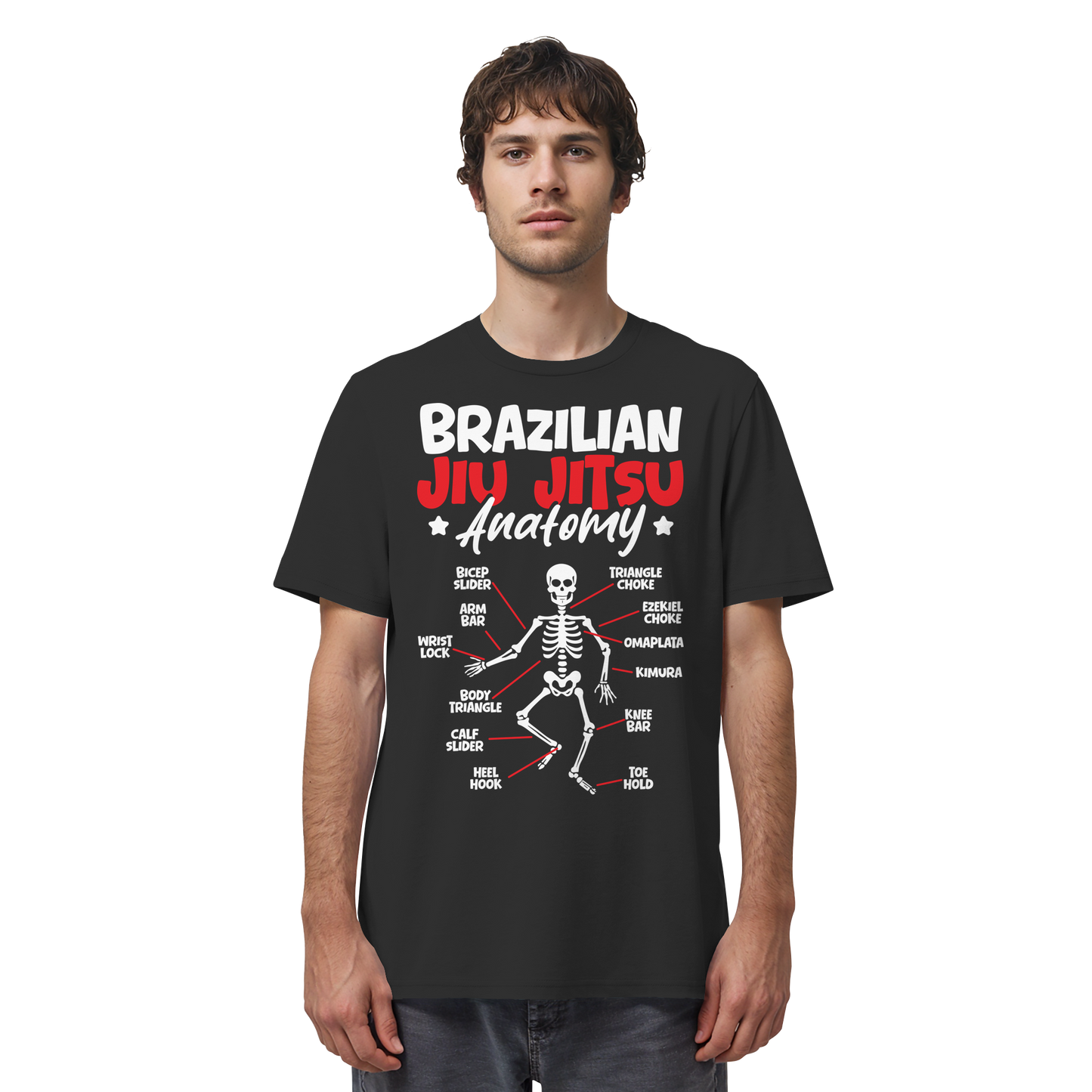 Brazilian Jiu-Jitsu Anatomy - Organic Shirt