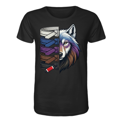BJJ Wolf Belt Stack  - Organic Shirt
