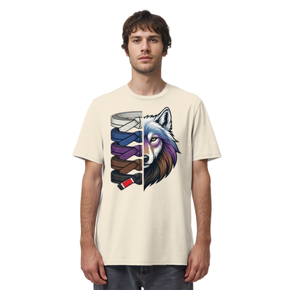 BJJ Wolf Belt Stack  - Organic Shirt