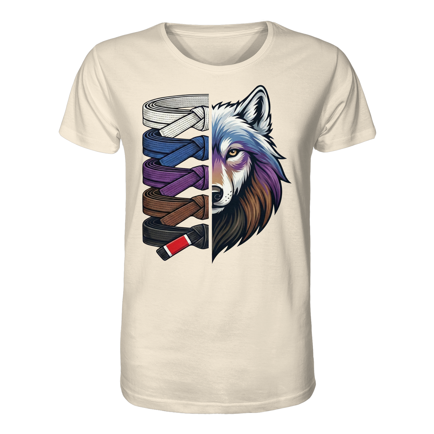 BJJ Wolf Belt Stack  - Organic Shirt