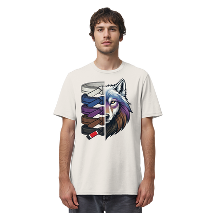 BJJ Wolf Belt Stack  - Organic Shirt