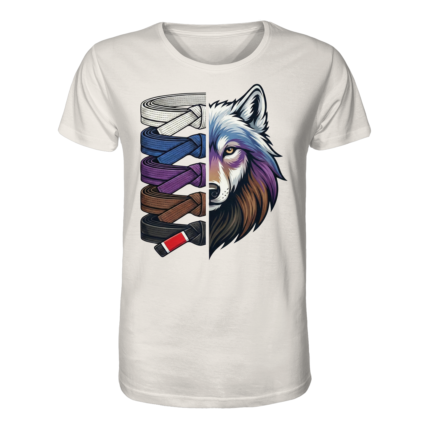 BJJ Wolf Belt Stack  - Organic Shirt
