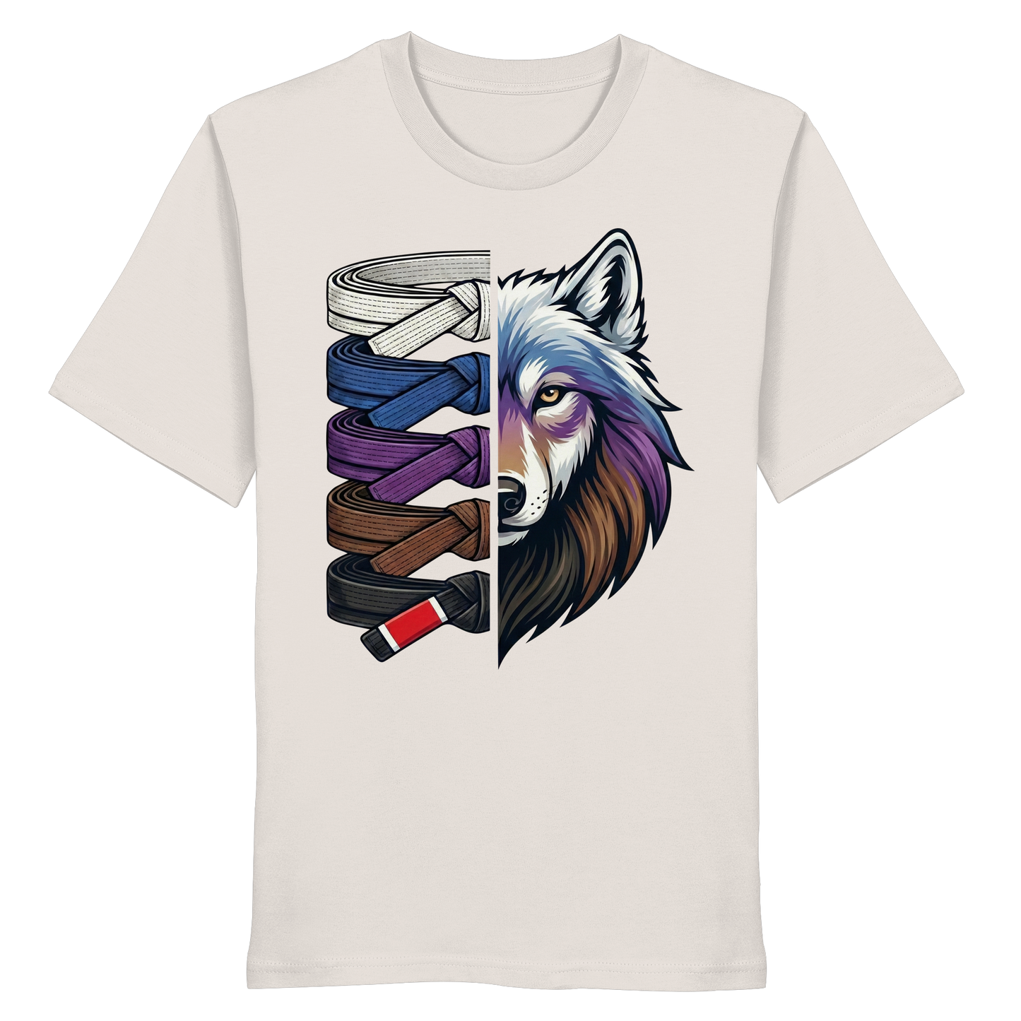 BJJ Wolf Belt Stack  - Organic Shirt