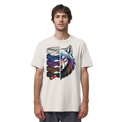 BJJ Wolf Belt Stack  - Organic Shirt