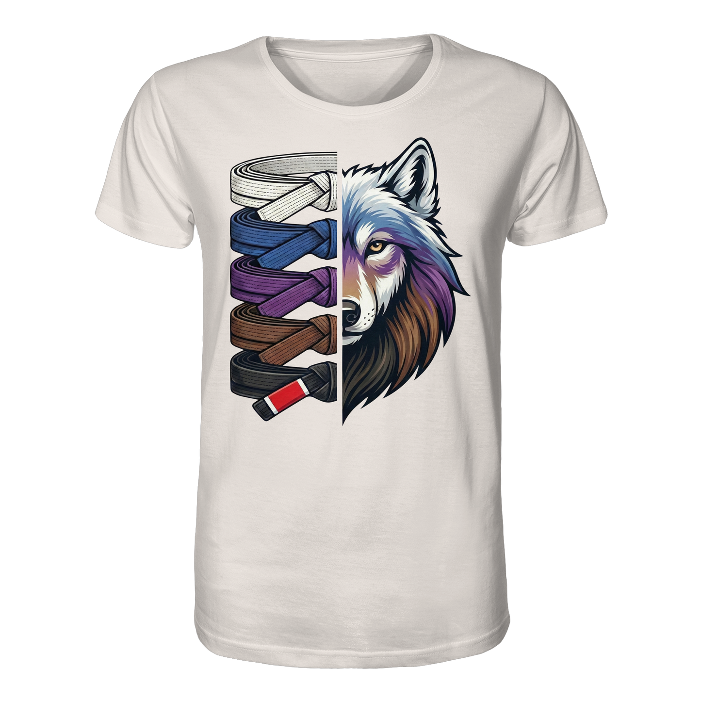 BJJ Wolf Belt Stack  - Organic Shirt