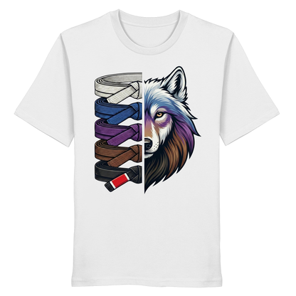 BJJ Wolf Belt Stack  - Organic Shirt