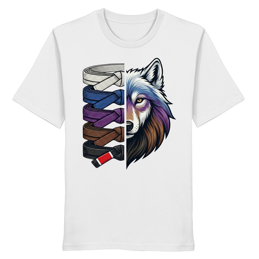 BJJ Wolf Belt Stack  - Organic Shirt