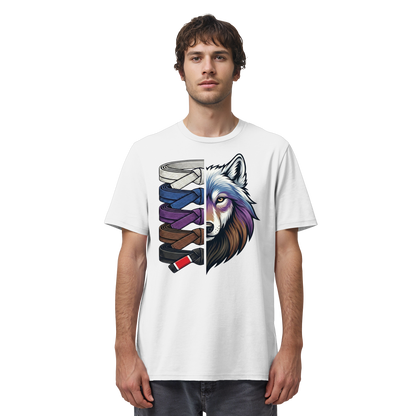 BJJ Wolf Belt Stack  - Organic Shirt