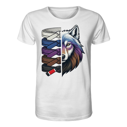 BJJ Wolf Belt Stack  - Organic Shirt